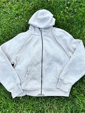 Danskin Light Heather Gray Full-Zip Hoodie Shorts